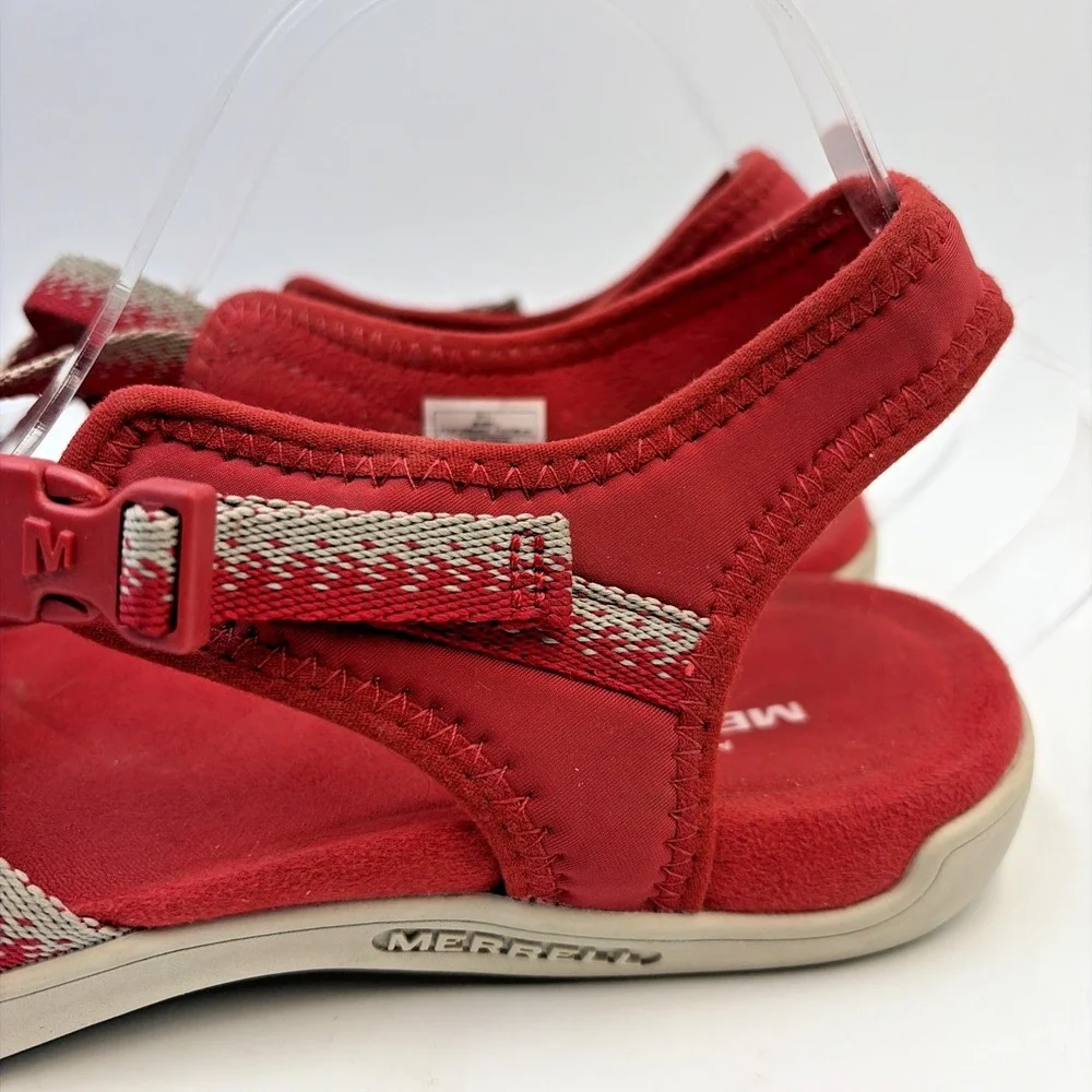 Merrell Red Chili District Muri Lattice Strap Sandals Outdoors Comfort Womens 11